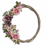Arquivo de imagem PNG de coroa de flores linda