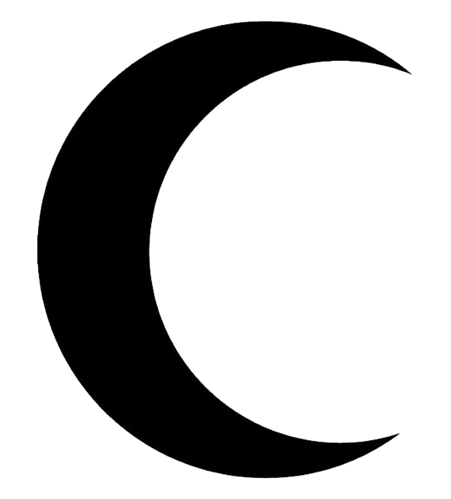 High Resolution Crescent Moon Icon PNG Transparent Background