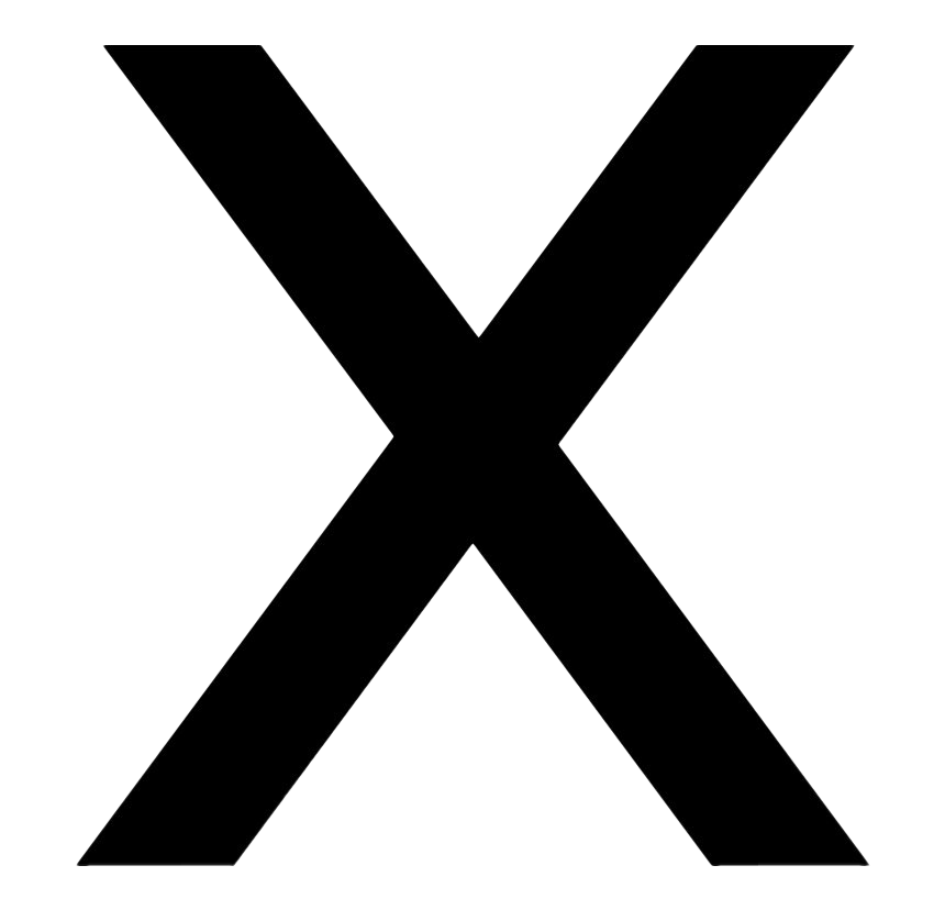 Black X Letter PNG Image - PNG All
