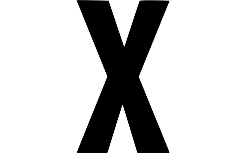 Black X Letter PNG Picture | PNG All