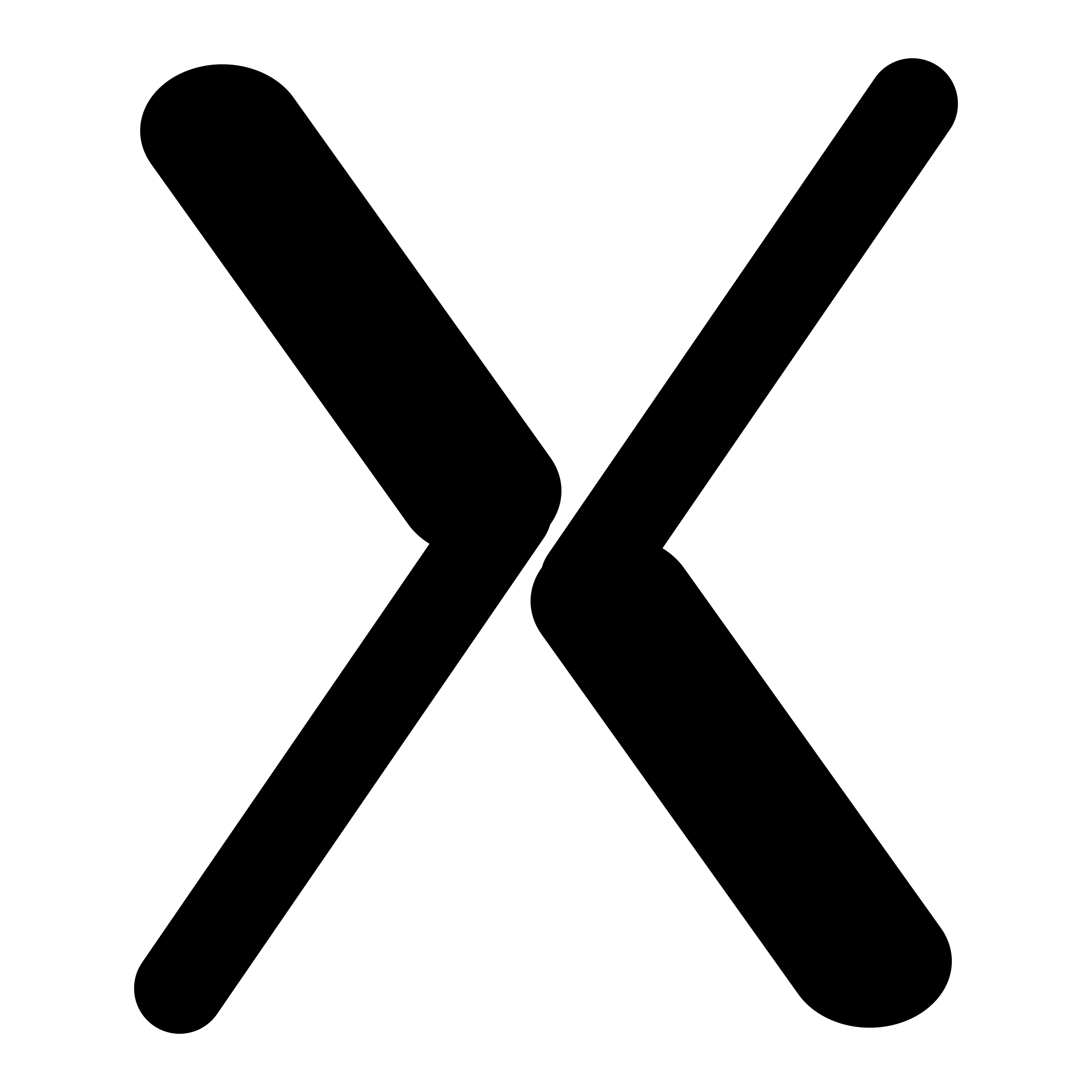 the letter x in black