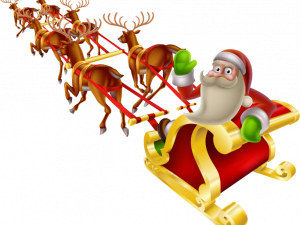 Christmas Santa Sleigh Transparent