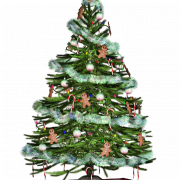 Dekorierter Weihnachtsbaum PNG Bild