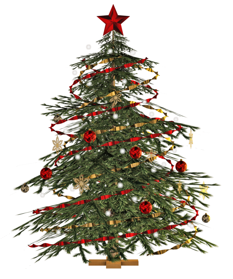 Decorated Christmas Tree Png All Png All