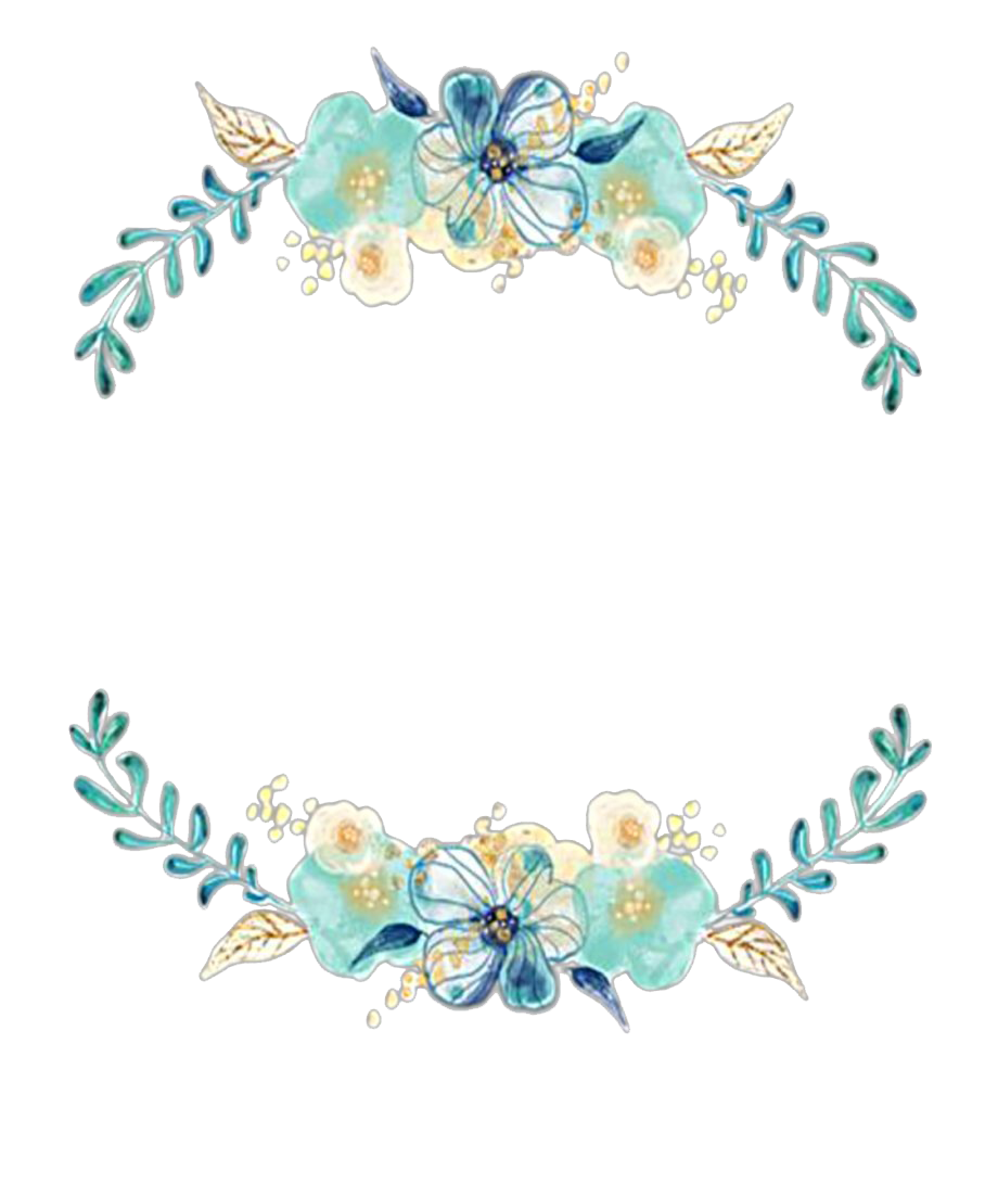 Floral Blue Frame PNG Clipart | PNG All