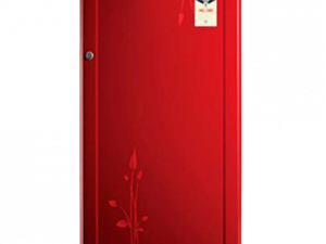 red refrigerator, compact fridge, kitchen appliance, energy-efficient cooling, Fridge PNG