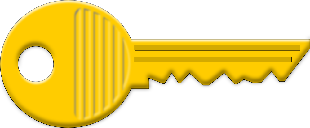 Gold Key PNG Clipart