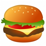 Junk food hamburger transparan