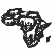 Karte von Afrika transparent