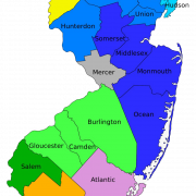 Карта Нью -Джерси Png HD Изображение