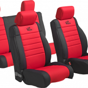 غطاء المقعد الأحمر شفاف