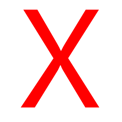 Red X Letter PNG Free Download - PNG All