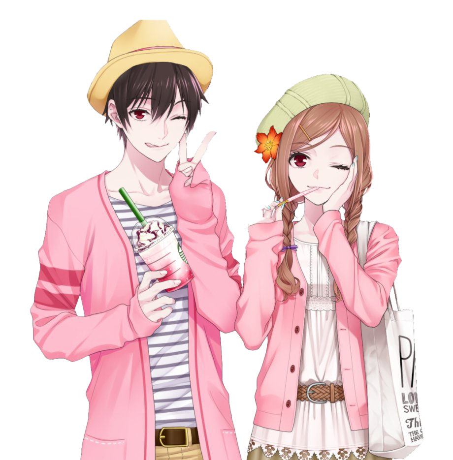 Romantic Anime Couple Png Png All