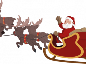 Santa Claus Sleigh PNG Picture