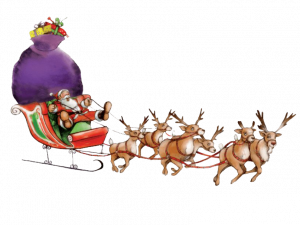 Santa Sleigh PNG Free Download