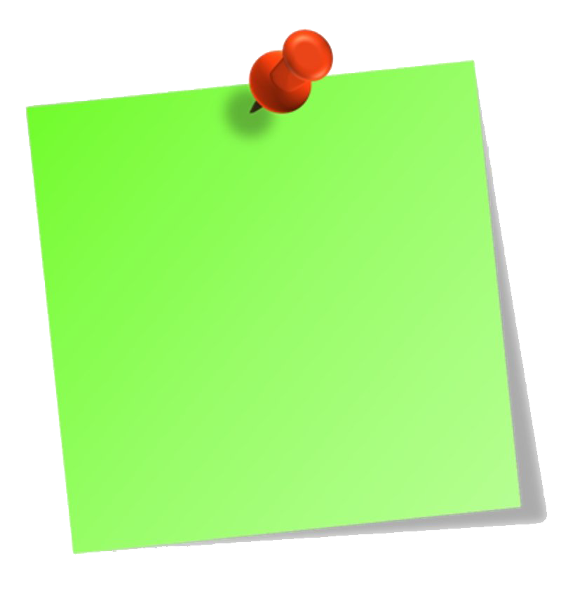 green sticky note