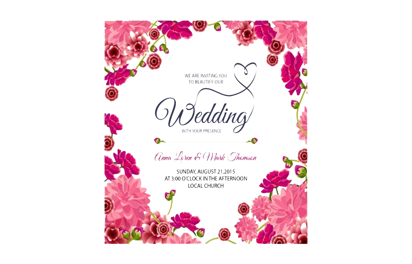 Wedding Card PNG Transparent Images - PNG All