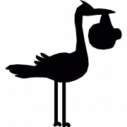 Stork geboorte PNG -afbeelding HD