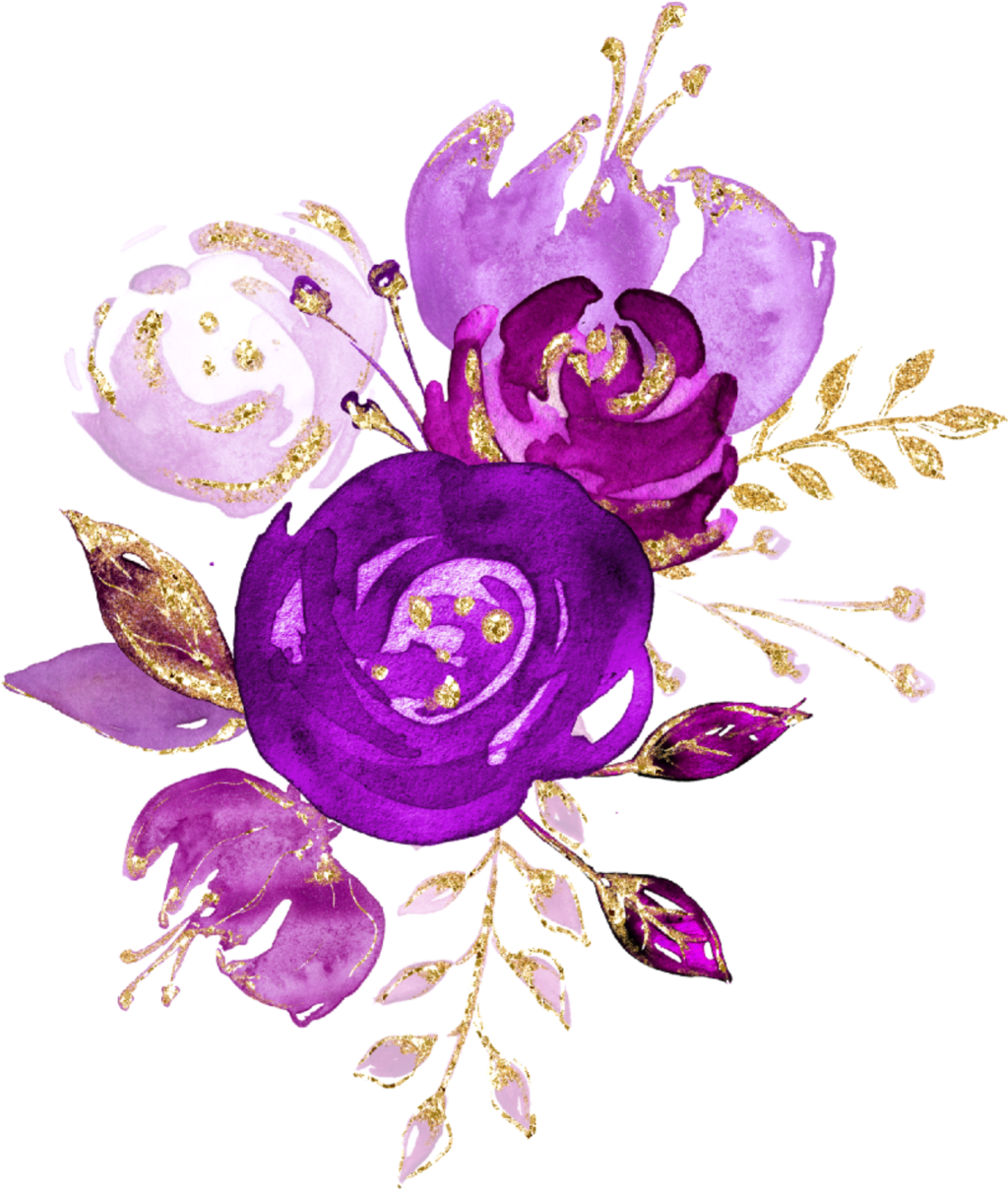 Archivo Vector PNG de flores violetas - PNG All