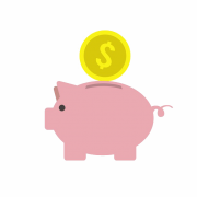 Moedas Piggy Bank Transparente