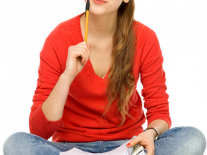 student studying, thoughtful expression, creative writing, academic focus, Student PNG