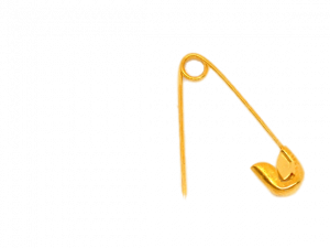 Gold Safety Pin PNG