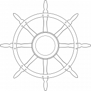 Archivo PNG de timón de rueda de barco