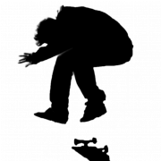 Skateboard -Silhouette PNG Clipart