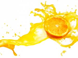 Orange Juice Splash Transparent