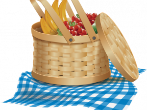 Picnic Basket Vector PNG Clipart